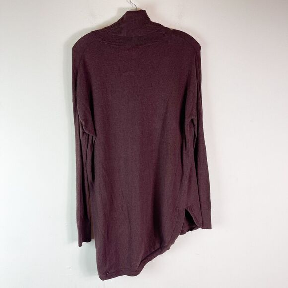 Treasure & Bond NWT Women Turtle Neck Long Sleeve Sweater Burgundy Fudge Size S - Picture 4 of 7